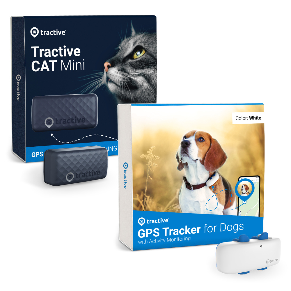 Tractive Dog + Cat GPS trackers packaging