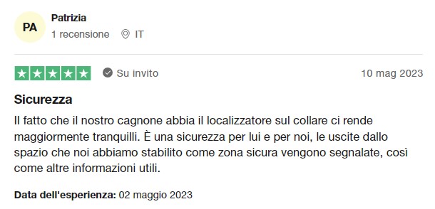 Recensione di Tractive Trustpilot