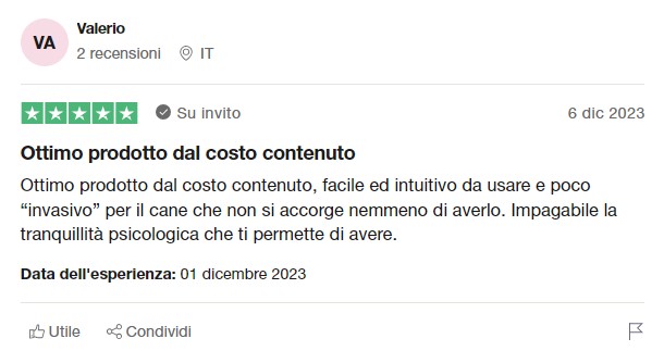 Recensione di Tractive Trustpilot