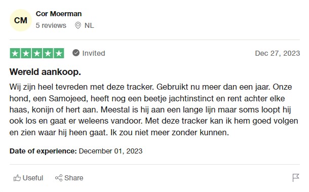 Tractive Trustpilot-recensie