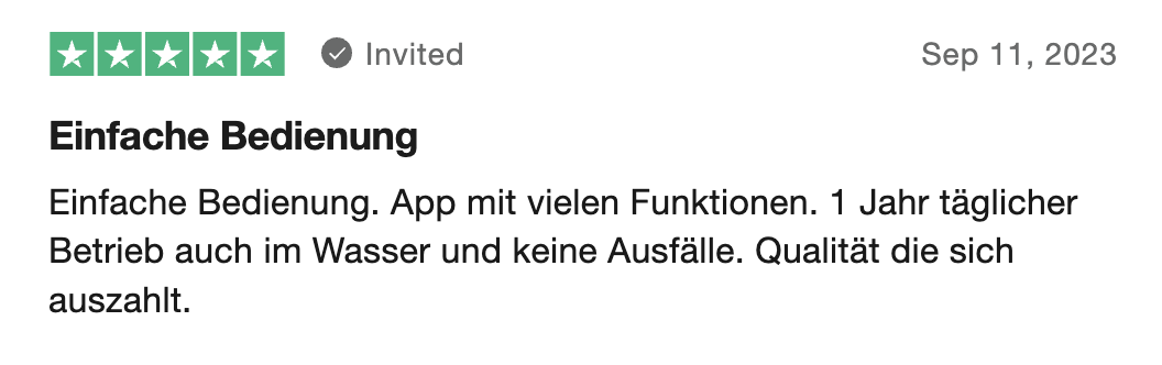 Trustpilot Bewertung